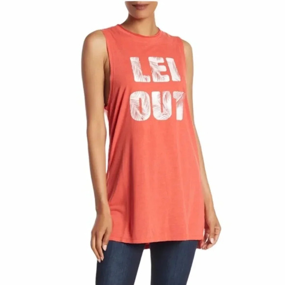 NWT Show Me Your Mumu Andrew Red Lei Out Tunic M - Picture 1 of 6